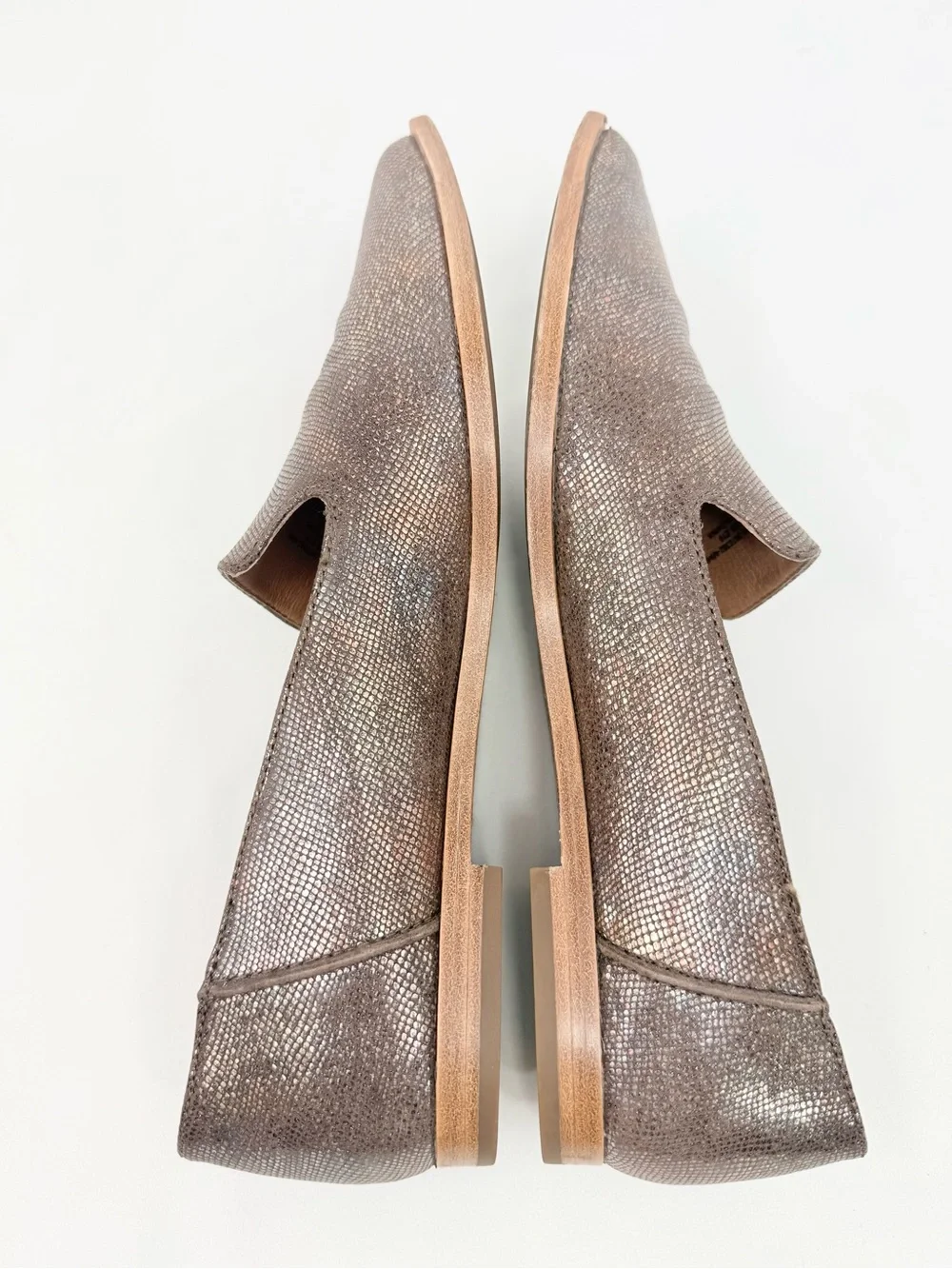 Frye KENZIE VENETIAN Multi Metallic Bronze Shimmer Pointed Toe Ballet Flats